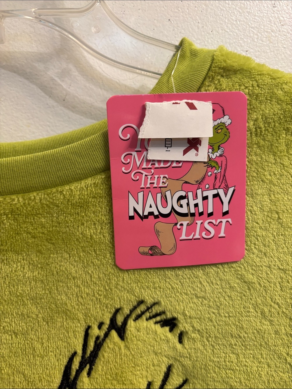 Dr. Seuss Grinch Green Cozy Fleece Sweater - Picture 2 of 10